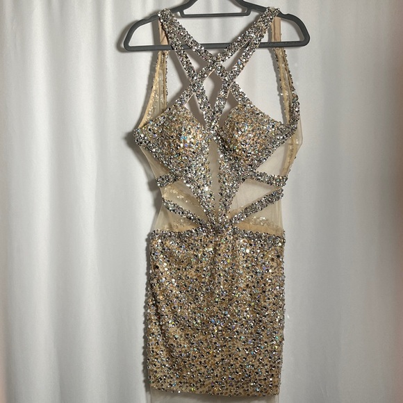 Jovani STUNNING Size 6 Crystal Embellished Women's DRESS - Picture 3 of 9